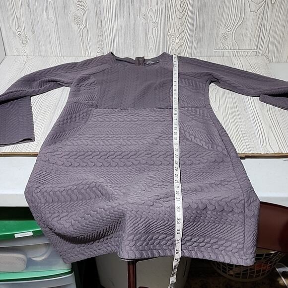 Prana Quilted Long Sleeve Grey Dress Womens Size Medium - Picture 8 of 11